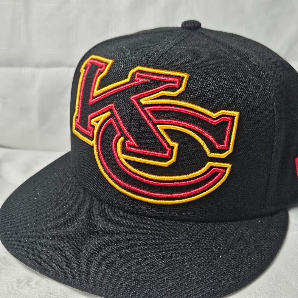 Kansas City Chiefs New Era 9FIFTY Snapback Hat Black Red Gold KC Logo NFL New
